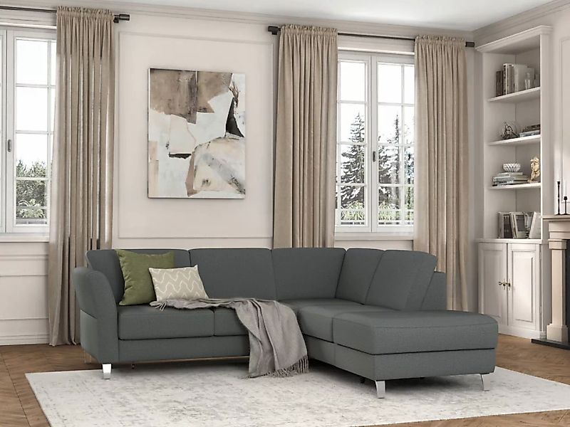 sit&more Ecksofa »Visby L-Form«, Wahlweise mit Bettfunktion und Stauraum, f günstig online kaufen