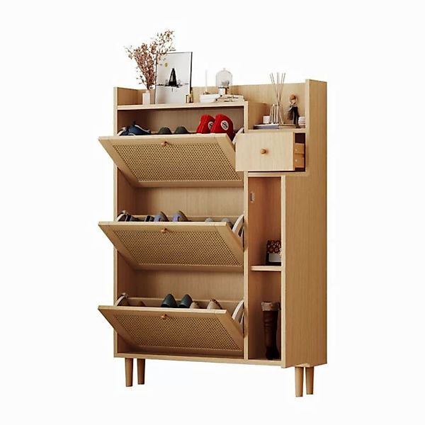 HAUSS SPOLE Schuhschrank Sideboard Kommode mit Massivholzbeinen und Griffen günstig online kaufen