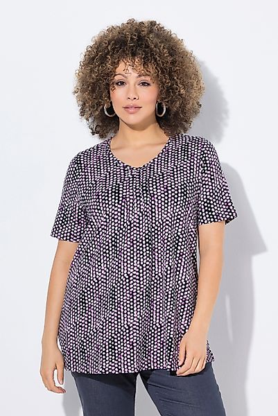 Ulla Popken T-Shirt T-Shirt Zierfalten A-Linie günstig online kaufen