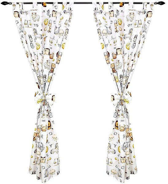 TupTam Gardine TupTam Kinderzimmer Vorhänge Baby Gardinen mit Schleifen 2er günstig online kaufen