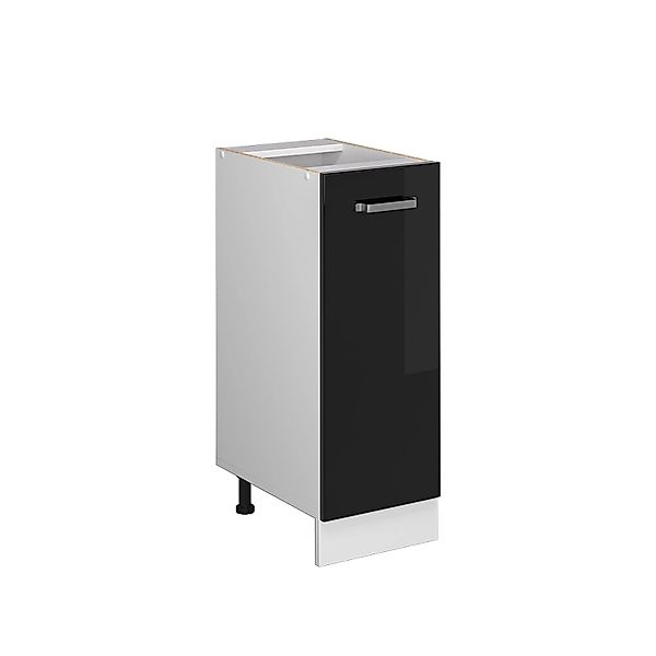 Vicco Apothekerschrank R-Line, Schwarz Hochglanz/Weiß, 30 günstig online kaufen