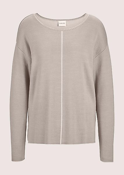 MADELEINE Longpullover "Pullover Rundhals-Pullover mit Kontrast-Details" günstig online kaufen