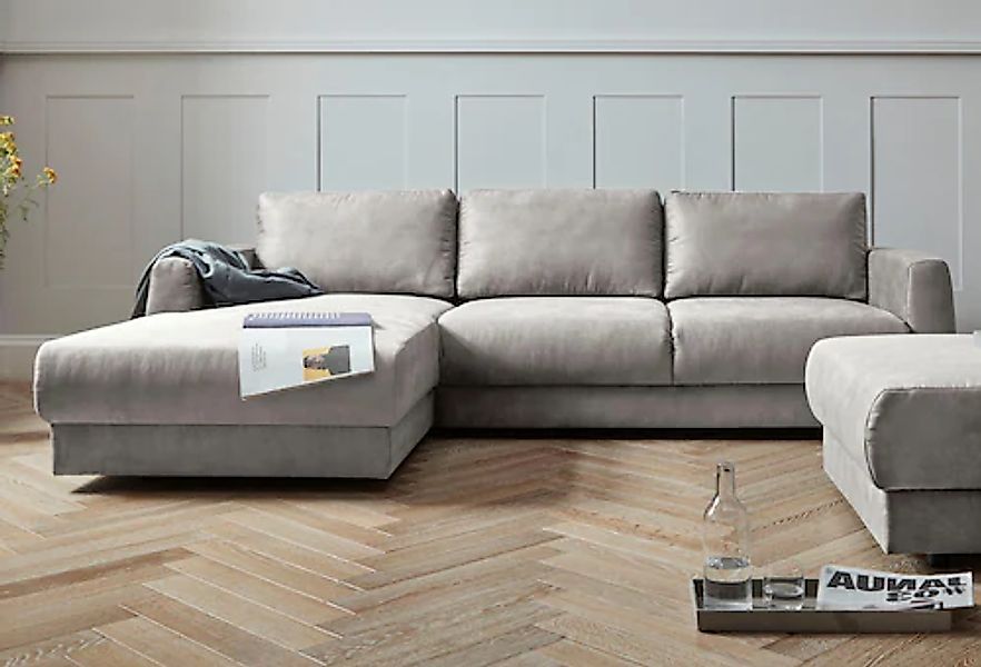 Home affaire Ecksofa »Hobro L-Form« in 3 Bezugsqualitäten in vielen Farben, günstig online kaufen