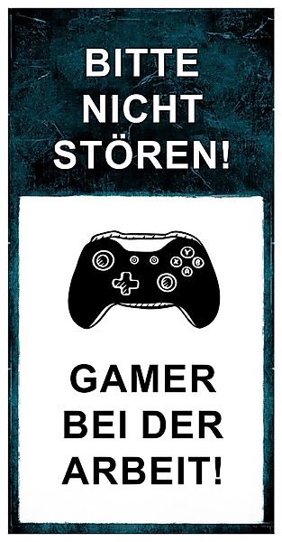 Levandeo® Wandbild, Wandbild 20x40cm Gamer Spruch günstig online kaufen