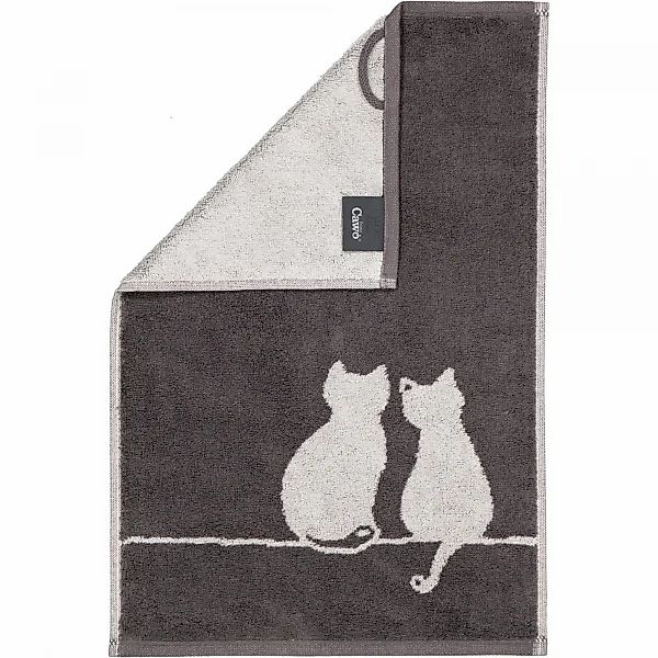 Cawö Handtücher CUTE CATS EDITION You & Me 6263 - Farbe: basalt/platin - 77 günstig online kaufen