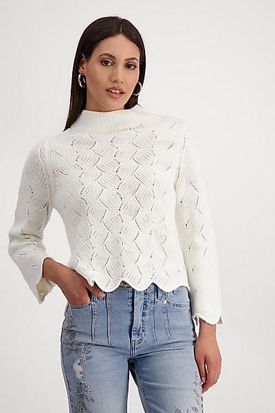 Monari Strickpullover Pullover mit Zopfmuster off-white günstig online kaufen