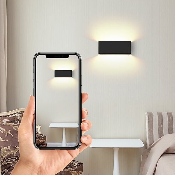 Nettlife LED Wandleuchte Innen Wandlampe Schwarz günstig online kaufen