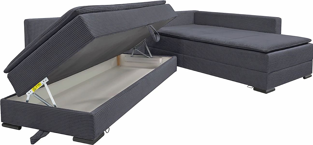 INOSIGN Ecksofa "Night & Day L-Form mit Dauer-Schlaffunktion, Cord-Bezug" i günstig online kaufen