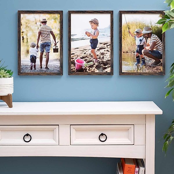 PHOTOLINI Bilderrahmen 3er Set, stabiles MDF-Holz, mit Acrylglas, extra Zub günstig online kaufen