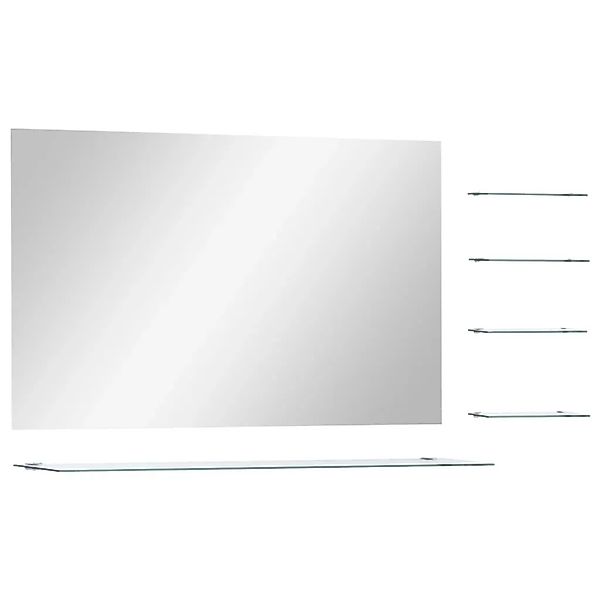 vidaXL Wandspiegel mit 5 Ablagen Silbern 100x60 cm 249446 günstig online kaufen