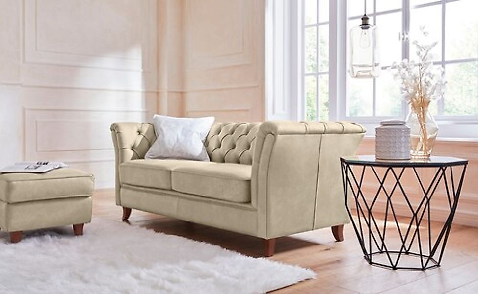 Home affaire Chesterfield-Sofa »Reims«, mit echter Chesterfield-Knopfheftun günstig online kaufen
