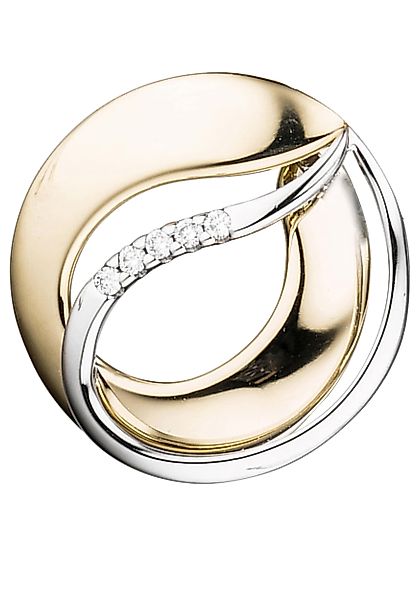 JOBO Kettenanhänger "Anhänger mit 5 Diamanten", 585 Gold bicolor günstig online kaufen