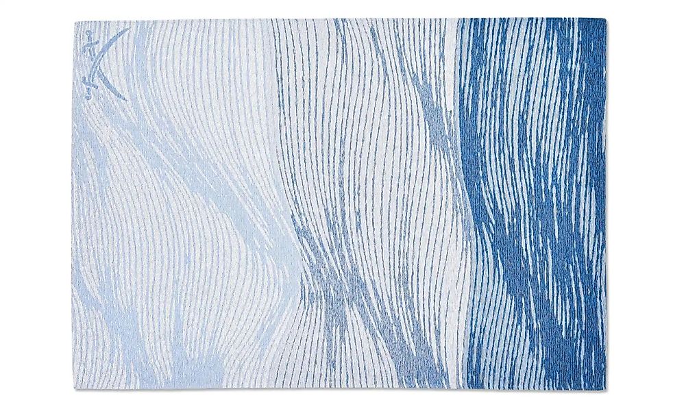 SANSIBAR Sylt Webteppich  Keitum ¦ blau ¦ Synthetische Fasern ¦ Maße (cm): günstig online kaufen