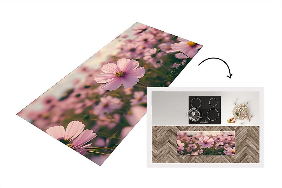 MuchoWow Küchenläufer Blumen - Lila - günstig online kaufen