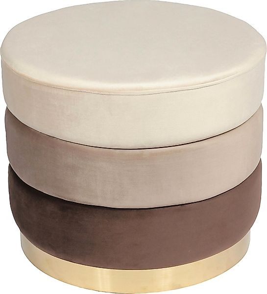 Kayoom Sitzhocker »Hocker Elyse, Edler Touch durch goldenen Sockel«, (1 St. günstig online kaufen