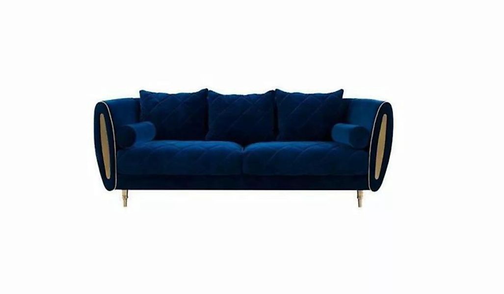 JVmoebel 3-Sitzer Design Blau 3 Sitzer Relax Sofas Sofa Textil Polster Couc günstig online kaufen