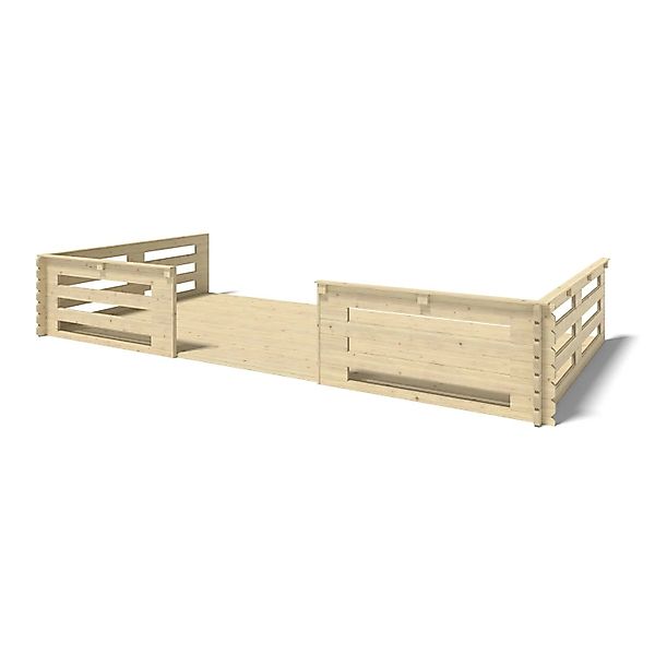 Altanka Veranda zum Gartenhaus 6x3 m   Farbe Holz   DOM558 günstig online kaufen