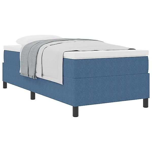 vidaXL Bett Boxspringbett mit Matratze Blau Cord-Stoff 90 x 190 cm (1-tlg) günstig online kaufen
