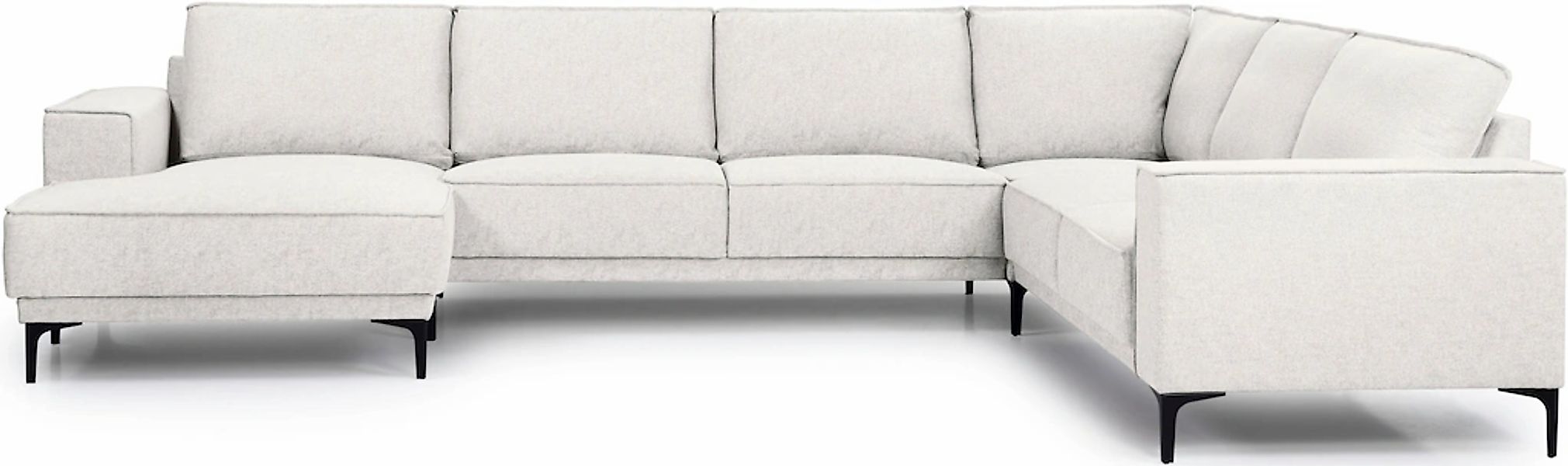 Places of Style Wohnlandschaft "XXL Sofa Oland, Struktur, Flachgewebe, Luxu günstig online kaufen