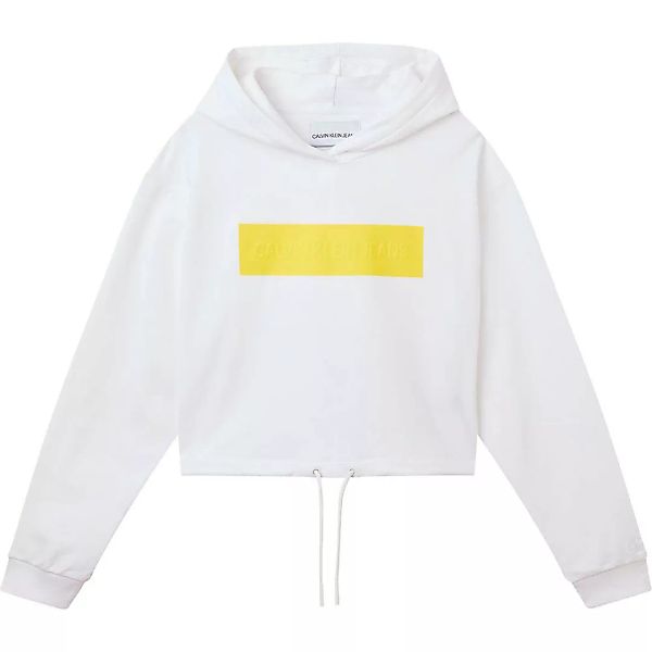 Calvin Klein Jeans Hero Logo Kapuzenpullover XS Bright White / Bright Sunsh günstig online kaufen