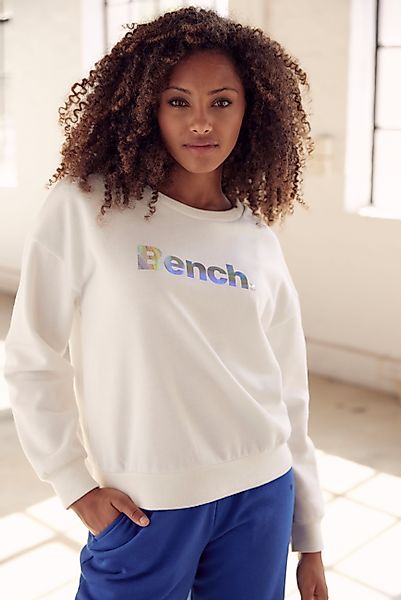 Bench. Loungewear Sweatshirt mit glänzendem Logodruck, günstig online kaufen