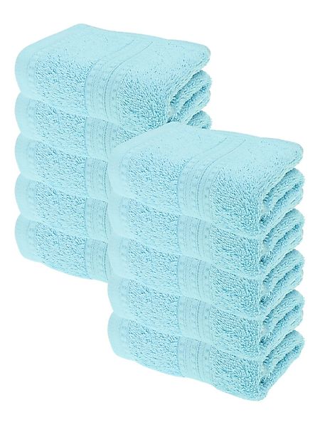 Julie Julsen Handtücher 10-Handtücher-Hellblau, Bio-Baumwolle (10-St) günstig online kaufen