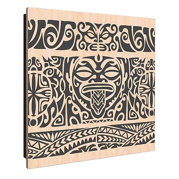 Banjado Schlüsselkasten Holz 30x30cm Schwarz Scharnier Rechts 50 Haken Desi günstig online kaufen