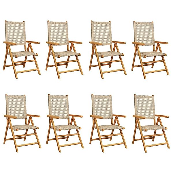 vidaXL Gartenstuhl Gartenstuhl Verstellbar 8 Stk. günstig online kaufen