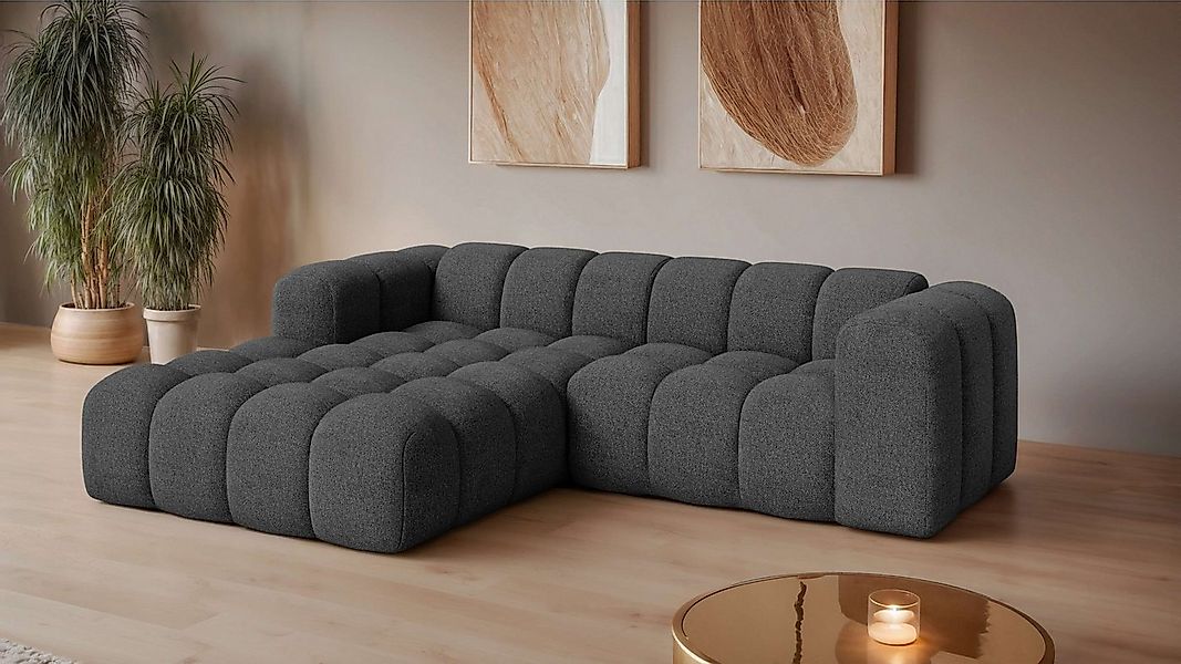 OTTO home Ecksofa KALLIE Design-Sofa mit Wellenunterfederung, Bubble-Optik, günstig online kaufen