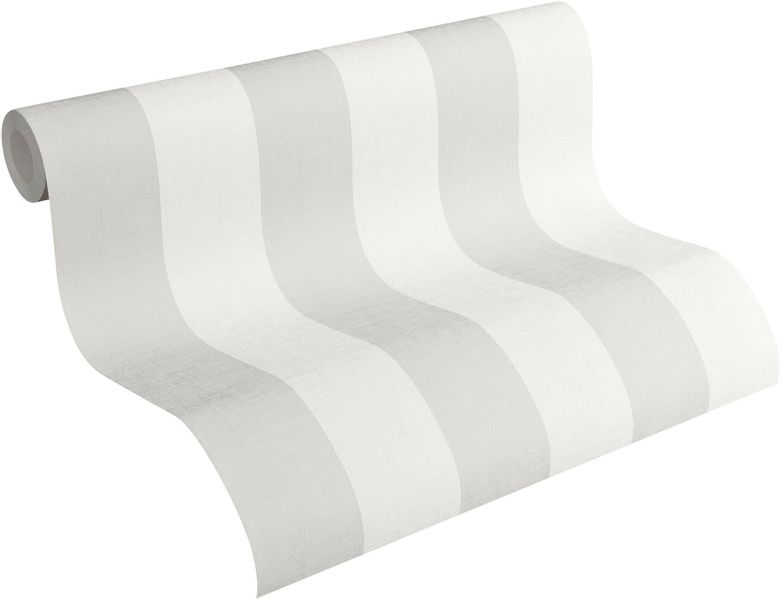 Bricoflor Vliestapete Beige Weiß Gestreift Klassische Tapete mit Streifen M günstig online kaufen