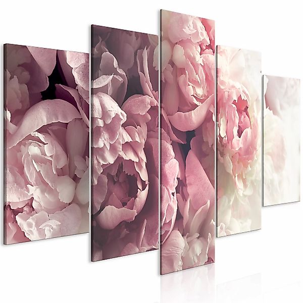 Wandbild - Vintage Peonies (5 Parts) Wide günstig online kaufen