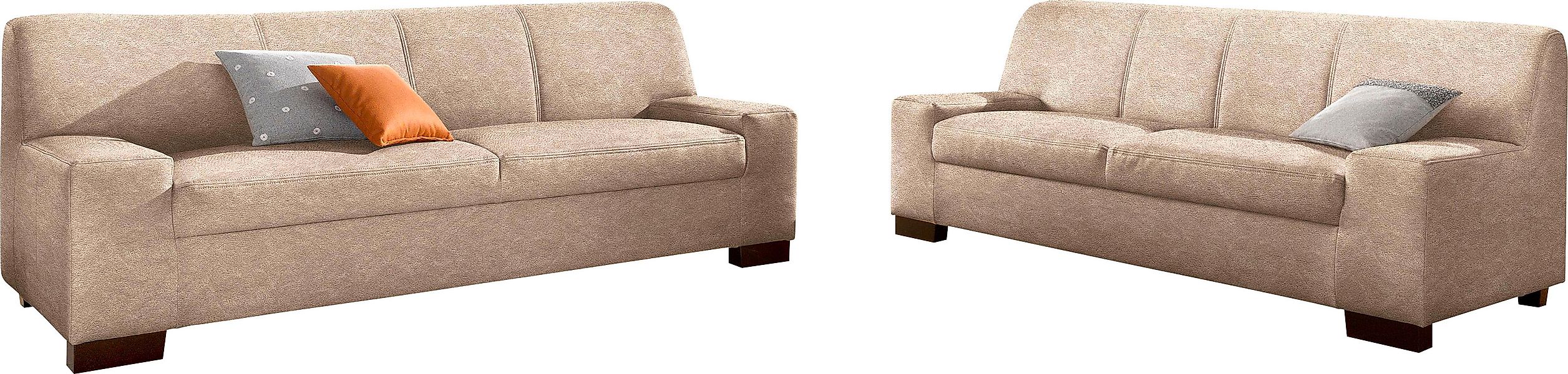 DOMO collection Polstergarnitur »Norma kubisch und zeitlos« Set, 2 Stk. tlg günstig online kaufen