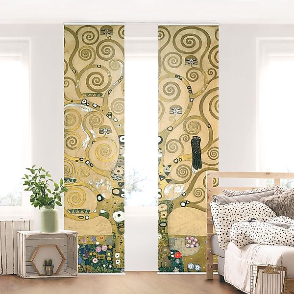 Bilderdepot24 Schiebegardine modern Flächenvorhang blickdicht Klimt günstig online kaufen