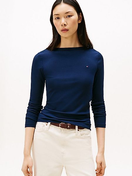 Tommy Hilfiger Langarmshirt SLIM 5X2 RIB BOAT-NK LS mit U-Boot Ausschnitt u günstig online kaufen