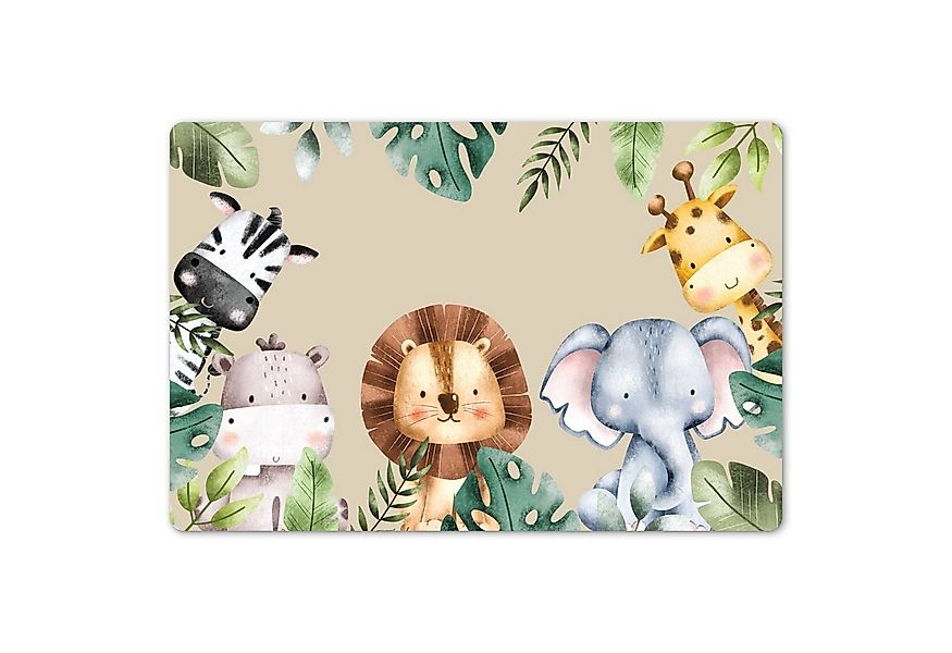 MuchoWow Platzset Tiere - Kinder - Blätter - Aquarell, (1-St), Kinder-Arbei günstig online kaufen
