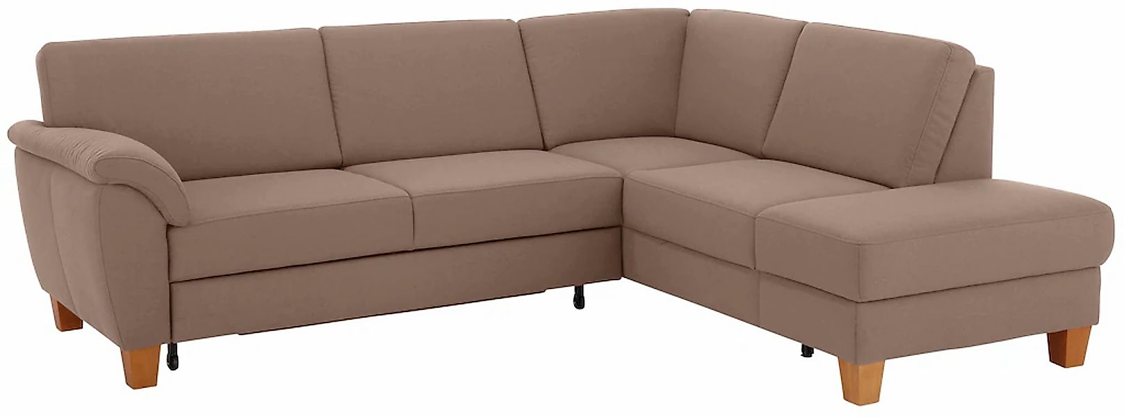 Home affaire Ecksofa »Alta L-Form« mit Federkern und Kontrastnaht, Füße Buc günstig online kaufen