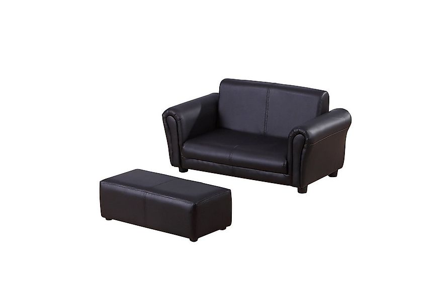 HOMCOM Sofa Kindersofa mit Hocker günstig online kaufen