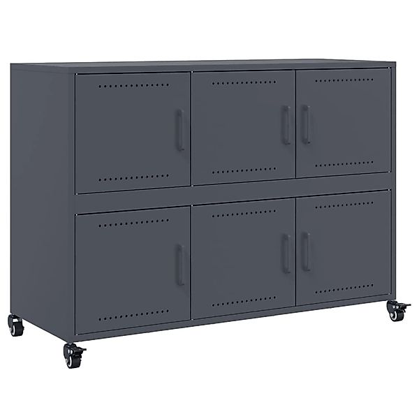 vidaXL Sideboard Anthrazit 100,5x39x72 cm Stahl 846742 günstig online kaufen