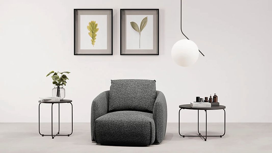 TRENDMANUFAKTUR Sessel "Shawn, Loungesessel, Designsessel, elegant geschwun günstig online kaufen