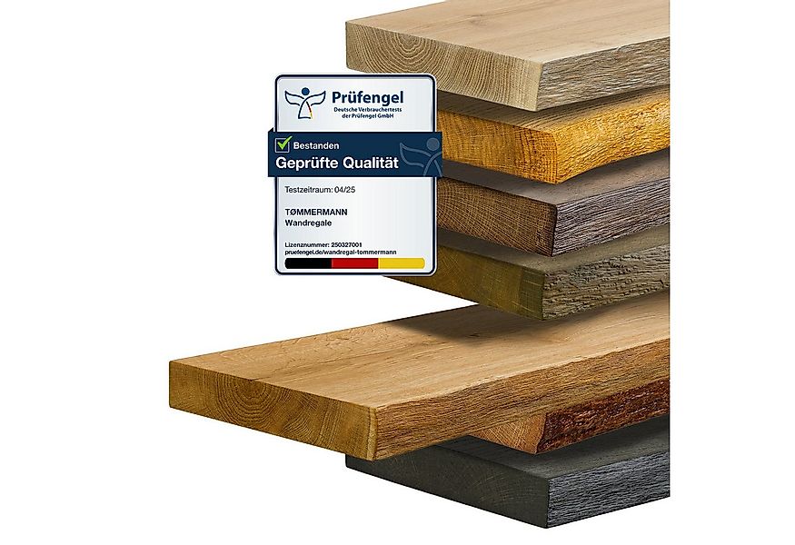 tømmermann Wandregal Schweberegal Holzregal mit Baumkante - Hängeregal aus günstig online kaufen