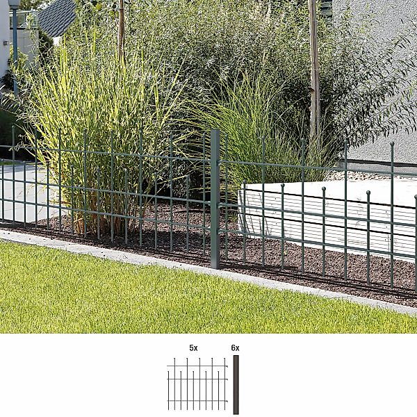 Alberts Metallzaun "Madrid", Höhe: 49,5, 73,5 und 98,5 cm, Gesamtlänge: 10 günstig online kaufen