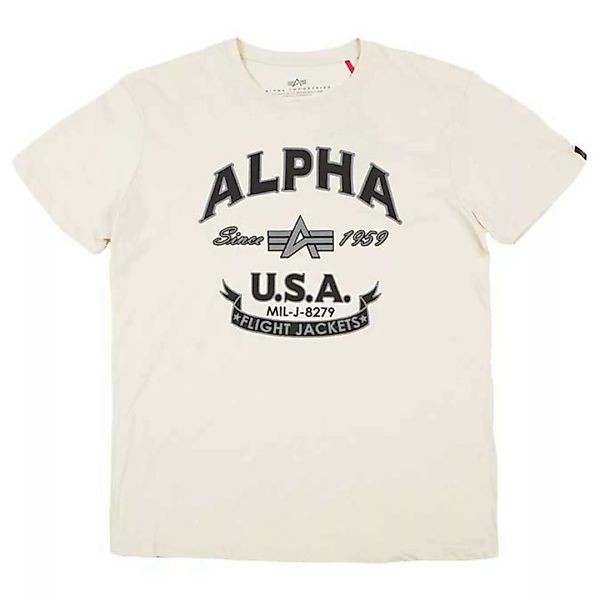 Alpha Industries Alpha Fj Kurzärmeliges T-shirt M Vintage White günstig online kaufen
