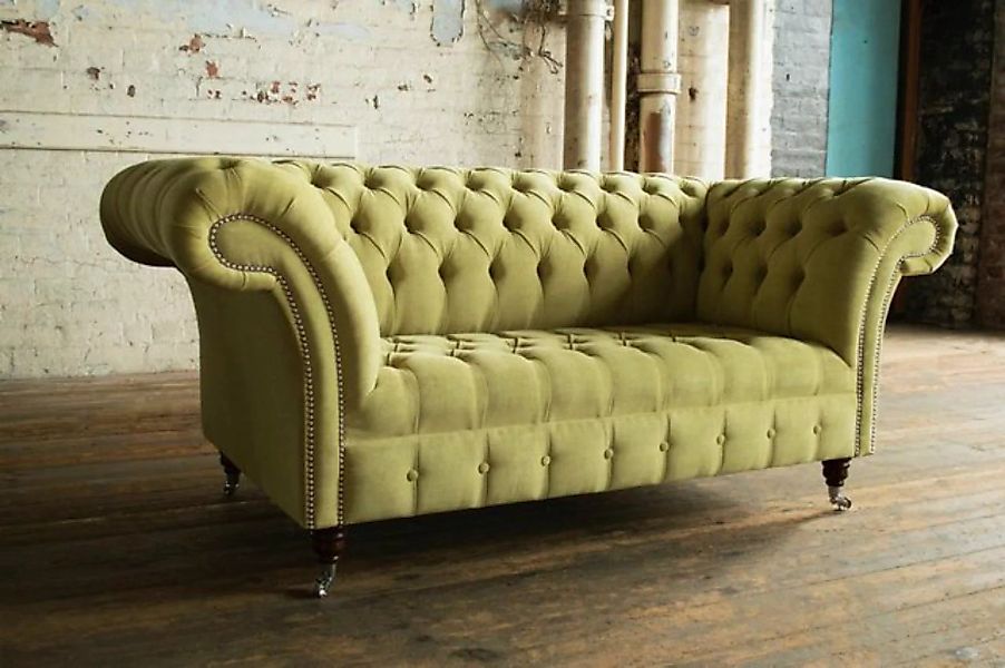 JVmoebel 2-Sitzer Design Polster Couch Rollen Sofa Textil Stoff Garnitur Ch günstig online kaufen