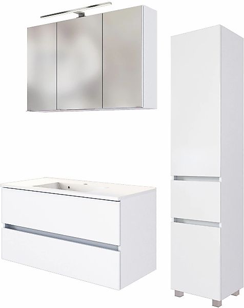 welltime Badmöbel-Set "Welltime Möbel Baabe Waschtisch-Set 3tlg. oder 5tlg. günstig online kaufen