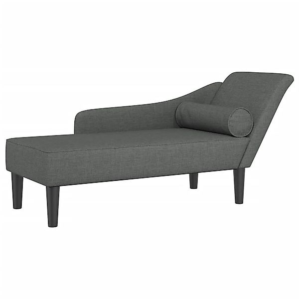 vidaXL Chaiselongue Chaiselongue mit Kissen Dunkelgrau günstig online kaufen