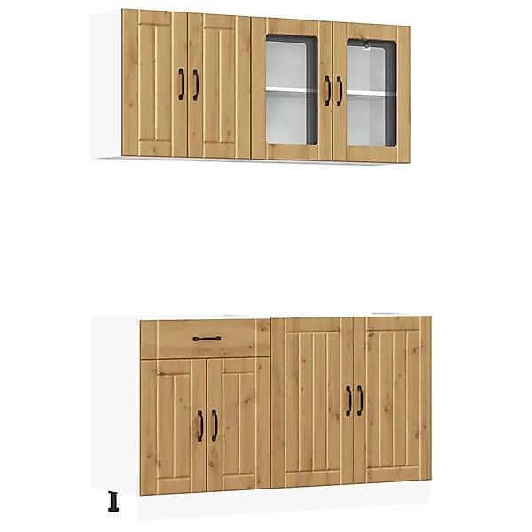 vidaXL 4 Tlg Küchenschrank-Set Kalmar Artisan-Eiche Holzwerkstoff 3314870 günstig online kaufen