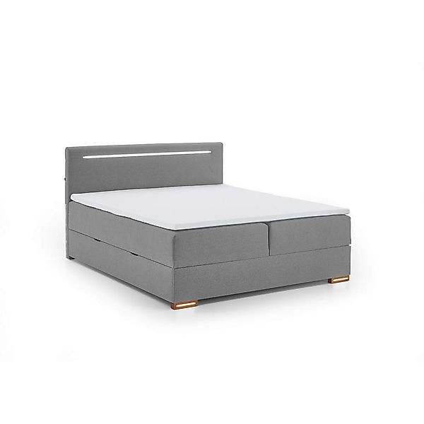 Boxspringbett Cooper grau Liegefläche B/L: ca. 140x200 cm günstig online kaufen