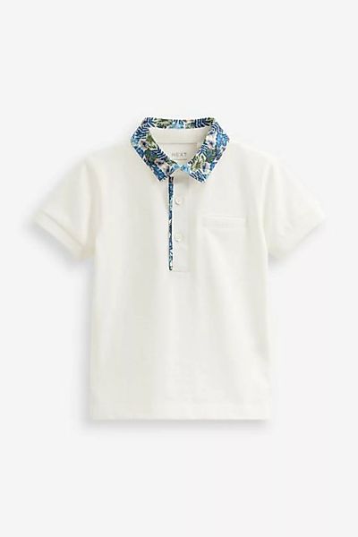 Next Poloshirt Kurzärmeliges Poloshirt mit geblümtem Kragen (1-tlg) günstig online kaufen