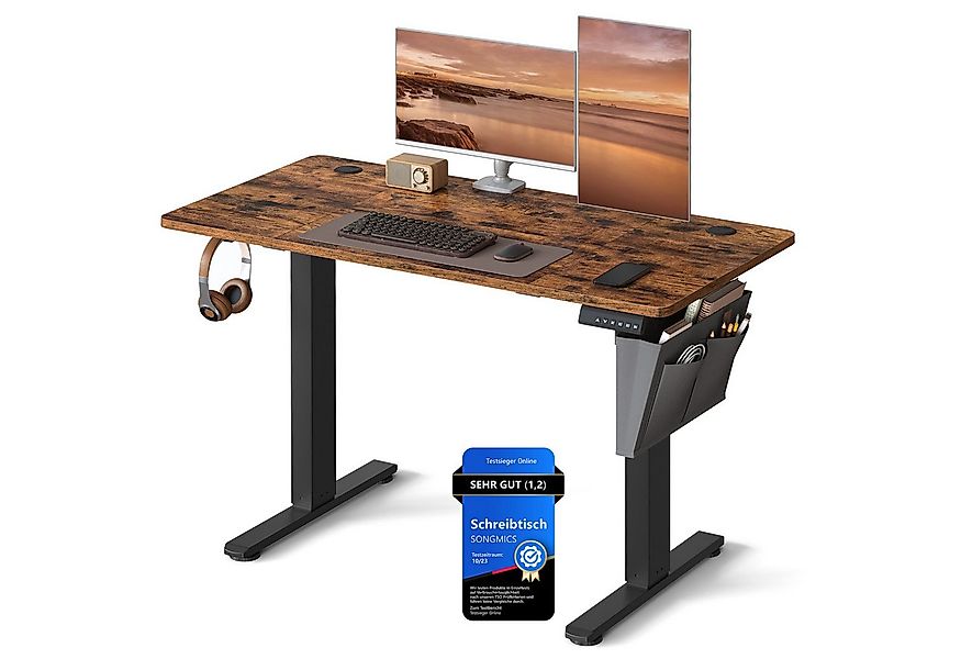 SONGMICS Schreibtisch Höhenverstellbarer elektrisch, 120/140/160/180 cm, Me günstig online kaufen