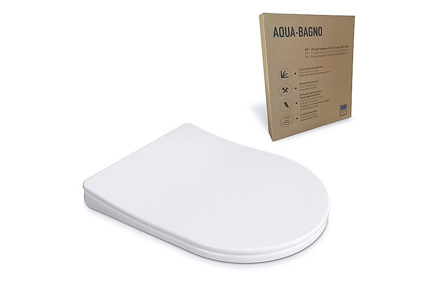 Aqua Bagno WC-Sitz Absenkautomatik Toilettendeckel abnehmbarer WC-Sitz (WC- günstig online kaufen